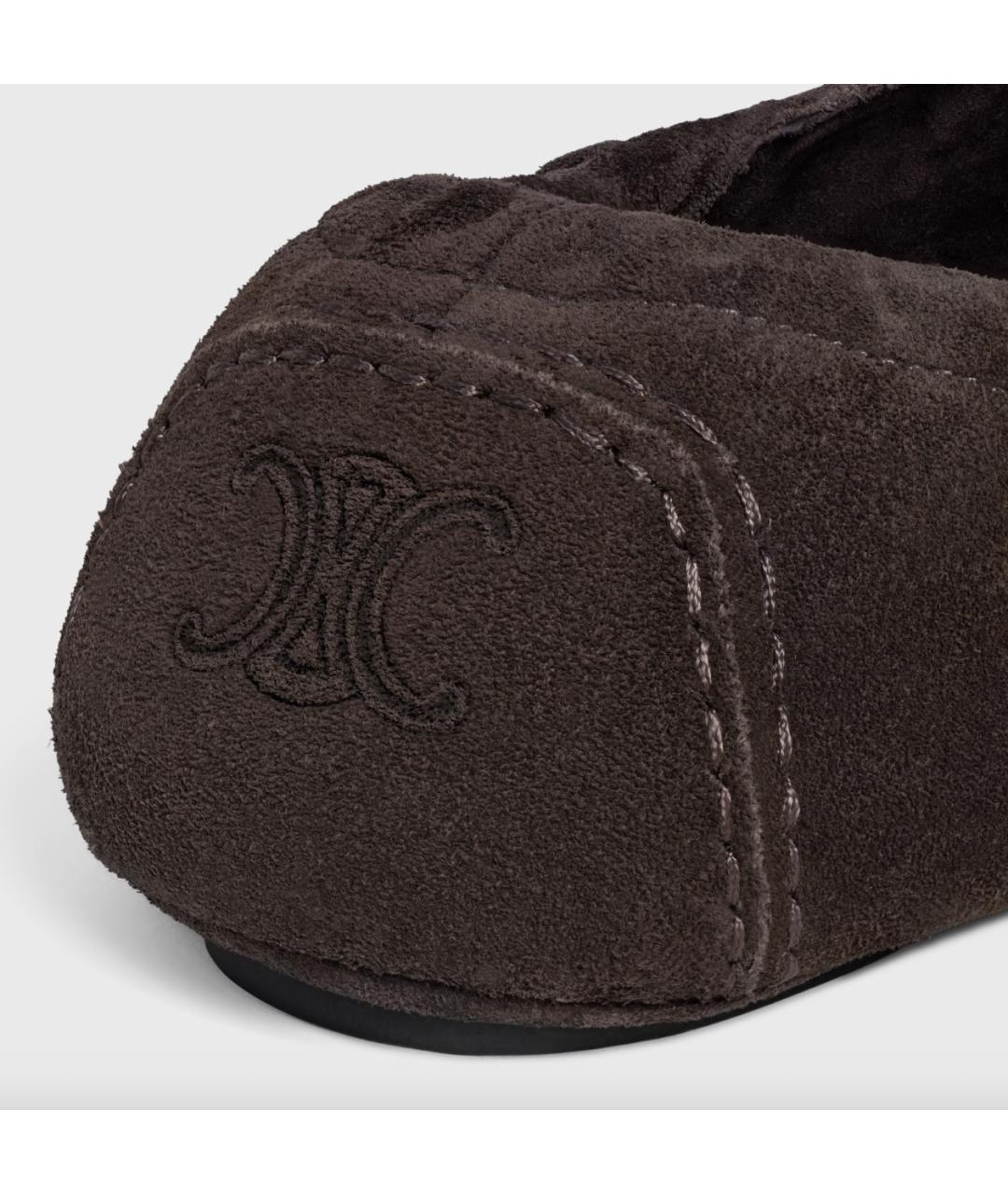 CELINE Коричневые замшевые мокасины, фото 5