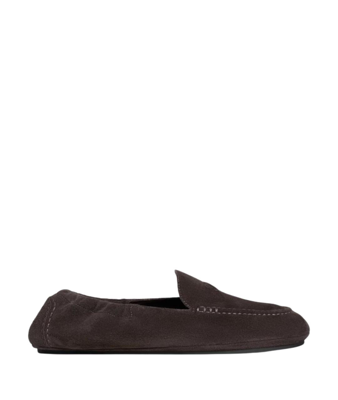 CELINE Коричневые замшевые мокасины, фото 1