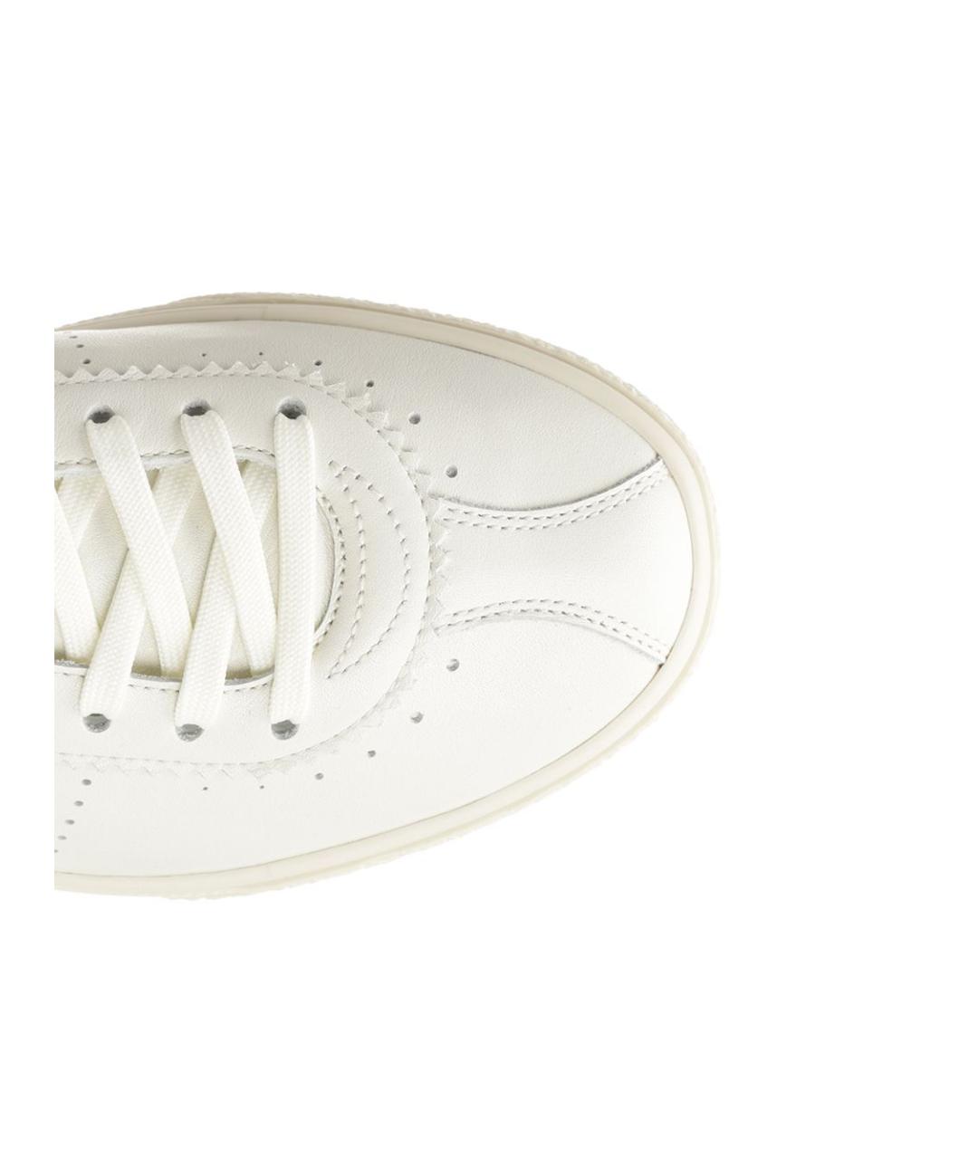 CELINE Белые кожаные низкие кроссовки / кеды, фото 4