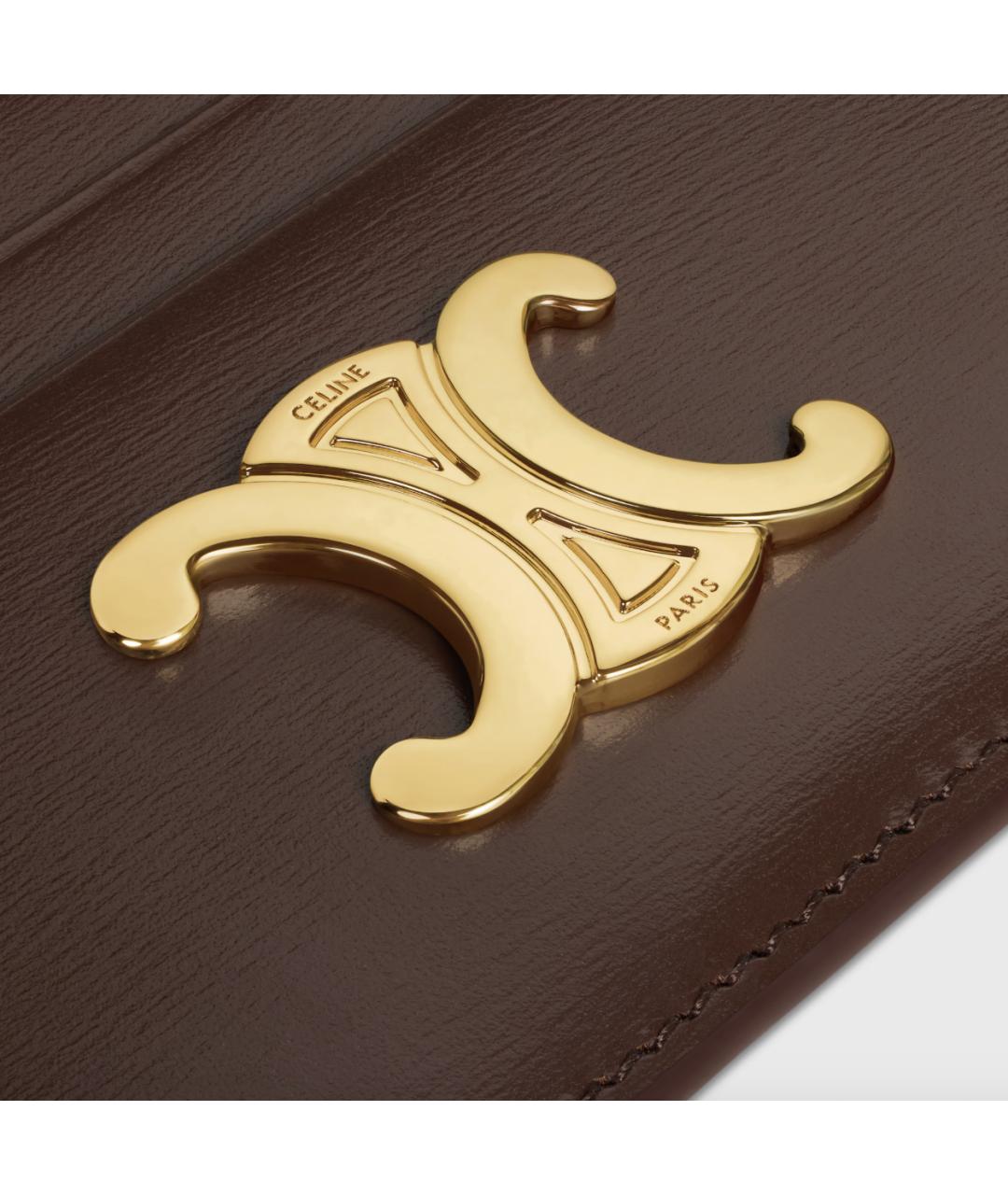 CELINE Коричневый кожаный кардхолдер, фото 4