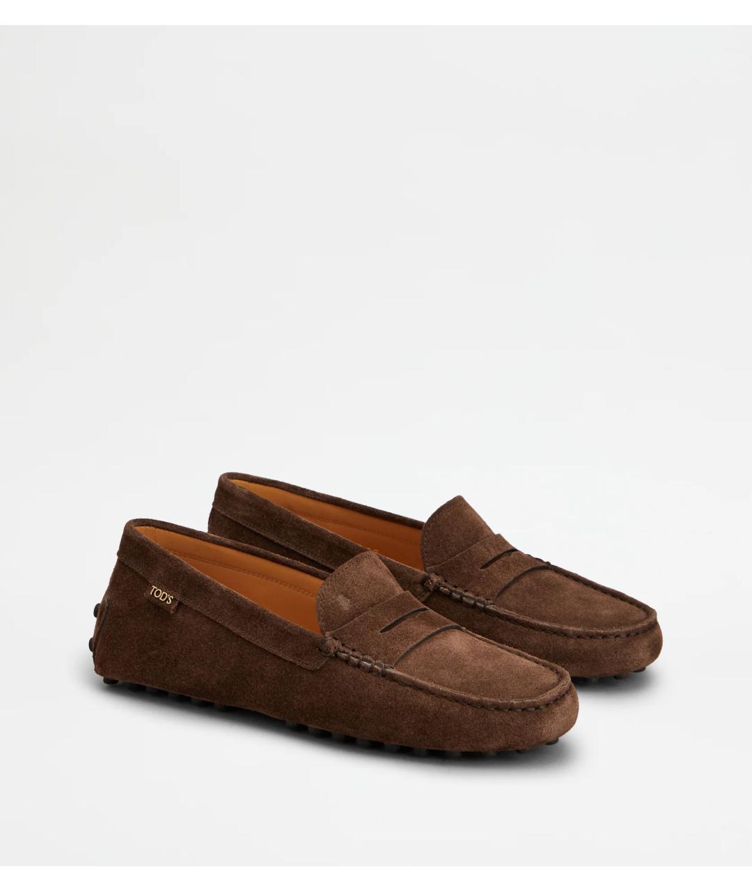 TOD'S Коричневые замшевые мокасины, фото 2