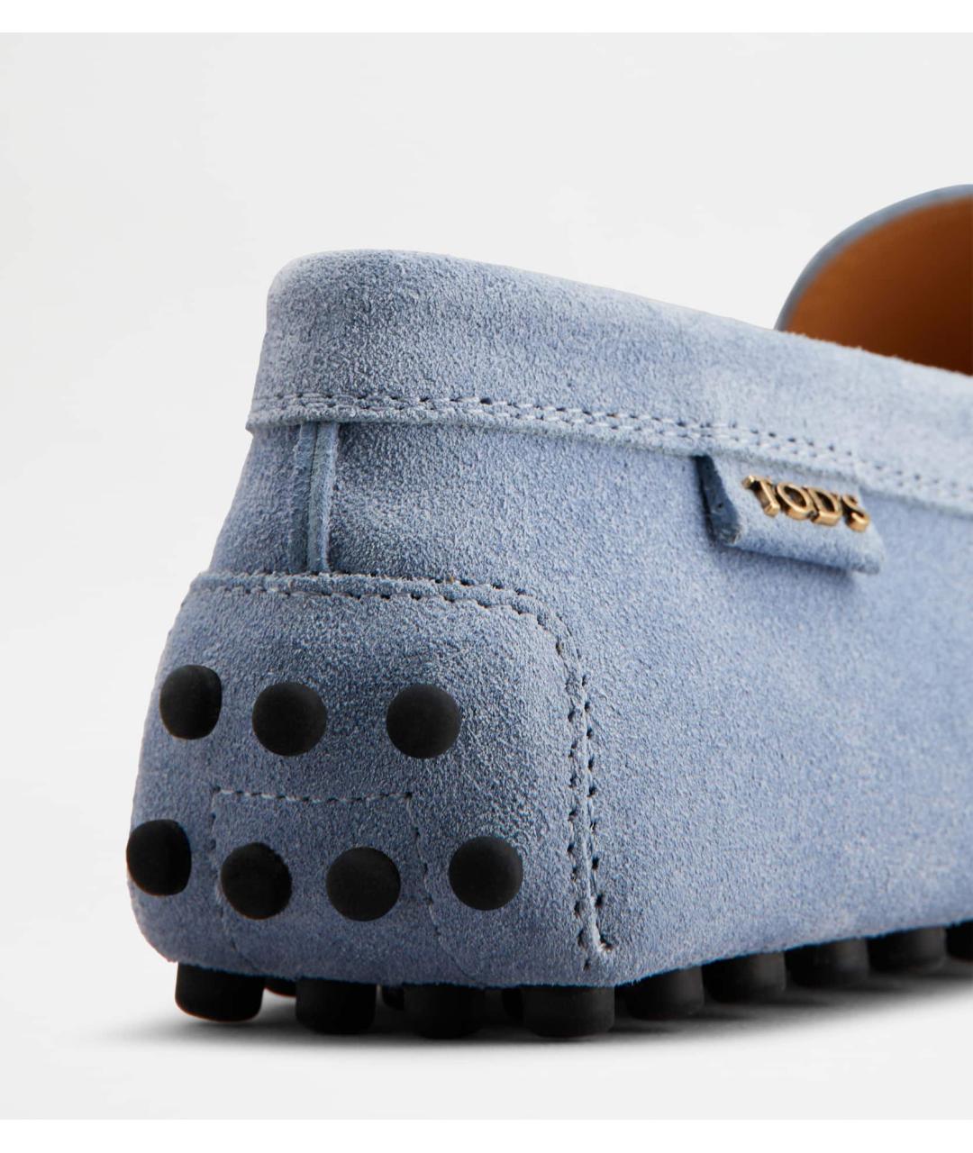 TOD'S Голубые замшевые мокасины, фото 5