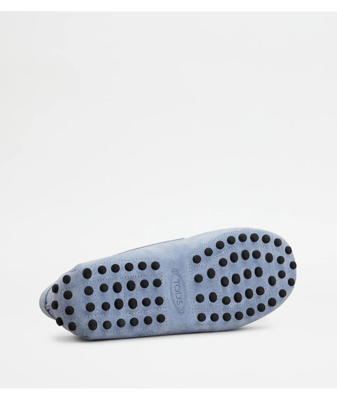 TOD'S Голубые замшевые мокасины, фото 4