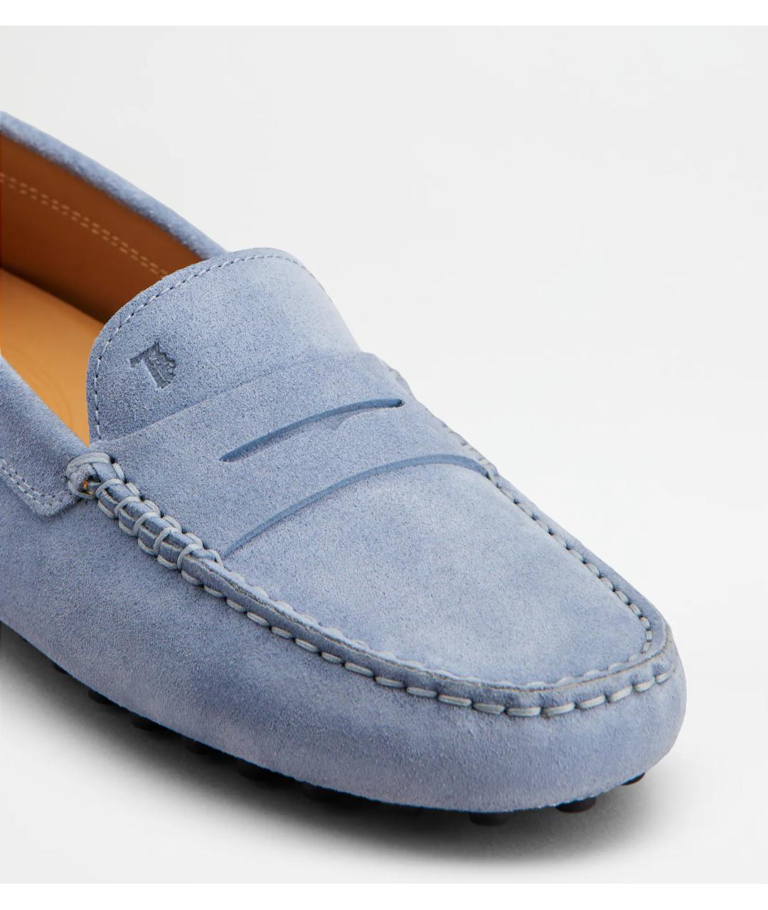 TOD'S Голубые замшевые мокасины, фото 6
