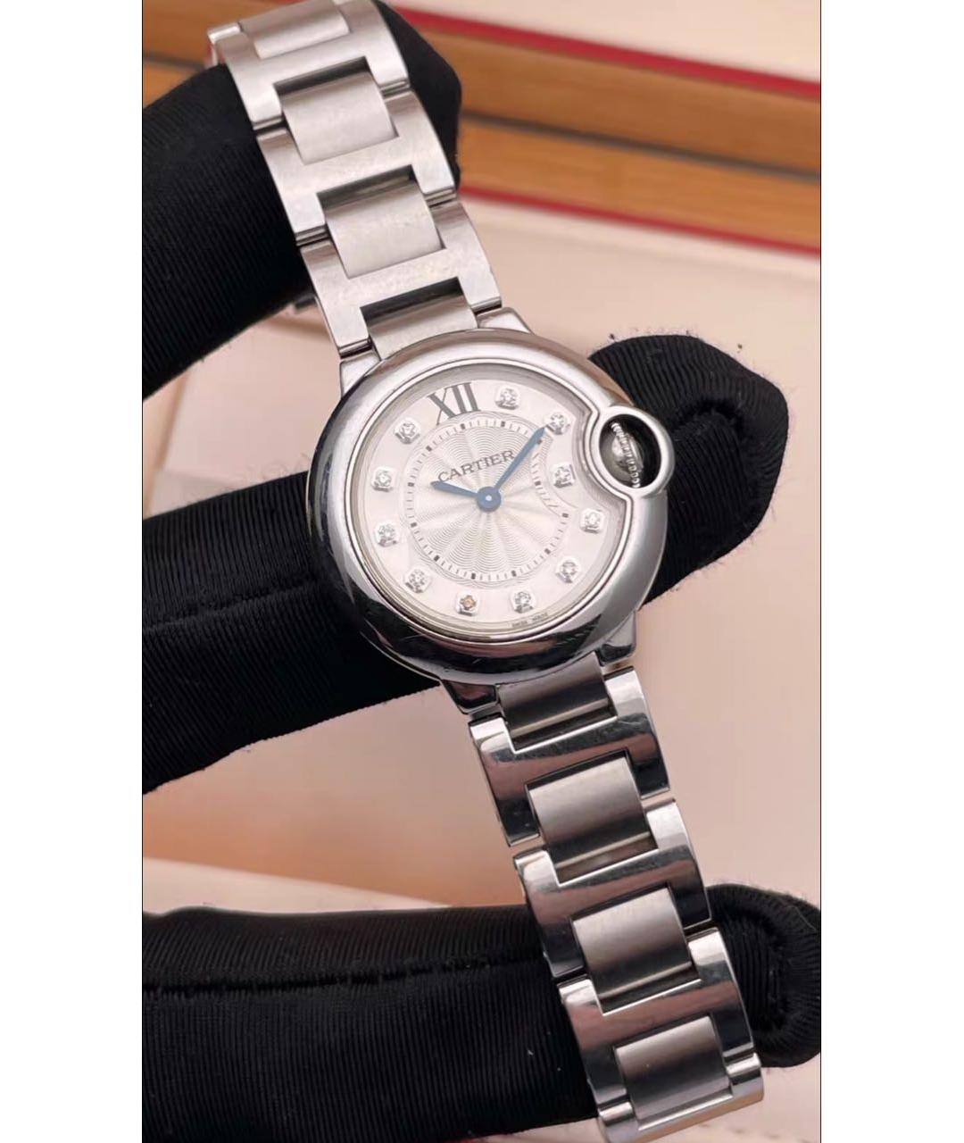 CARTIER Белые металлические часы, фото 2