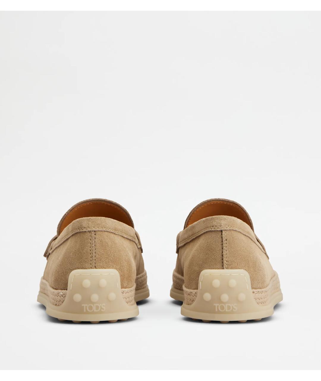 TOD'S Бежевые замшевые лоферы, фото 3
