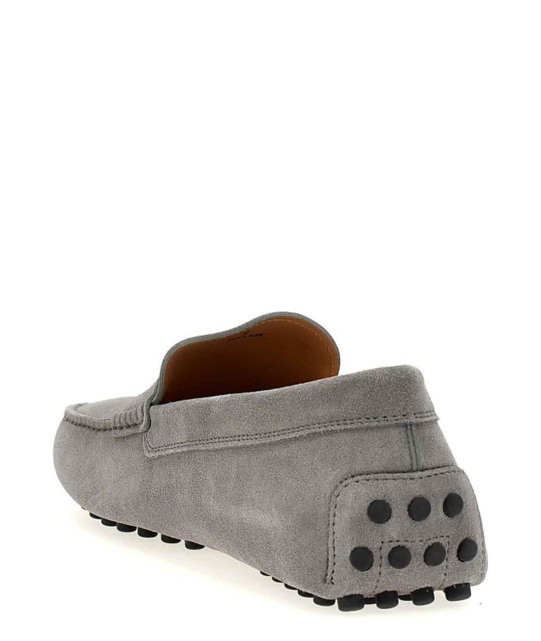 TOD'S Серые замшевые мокасины, фото 3