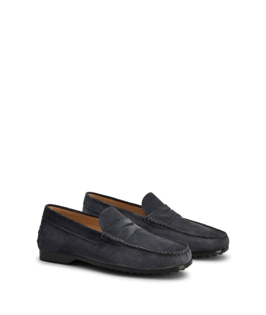 TOD'S Синие замшевые мокасины, фото 3