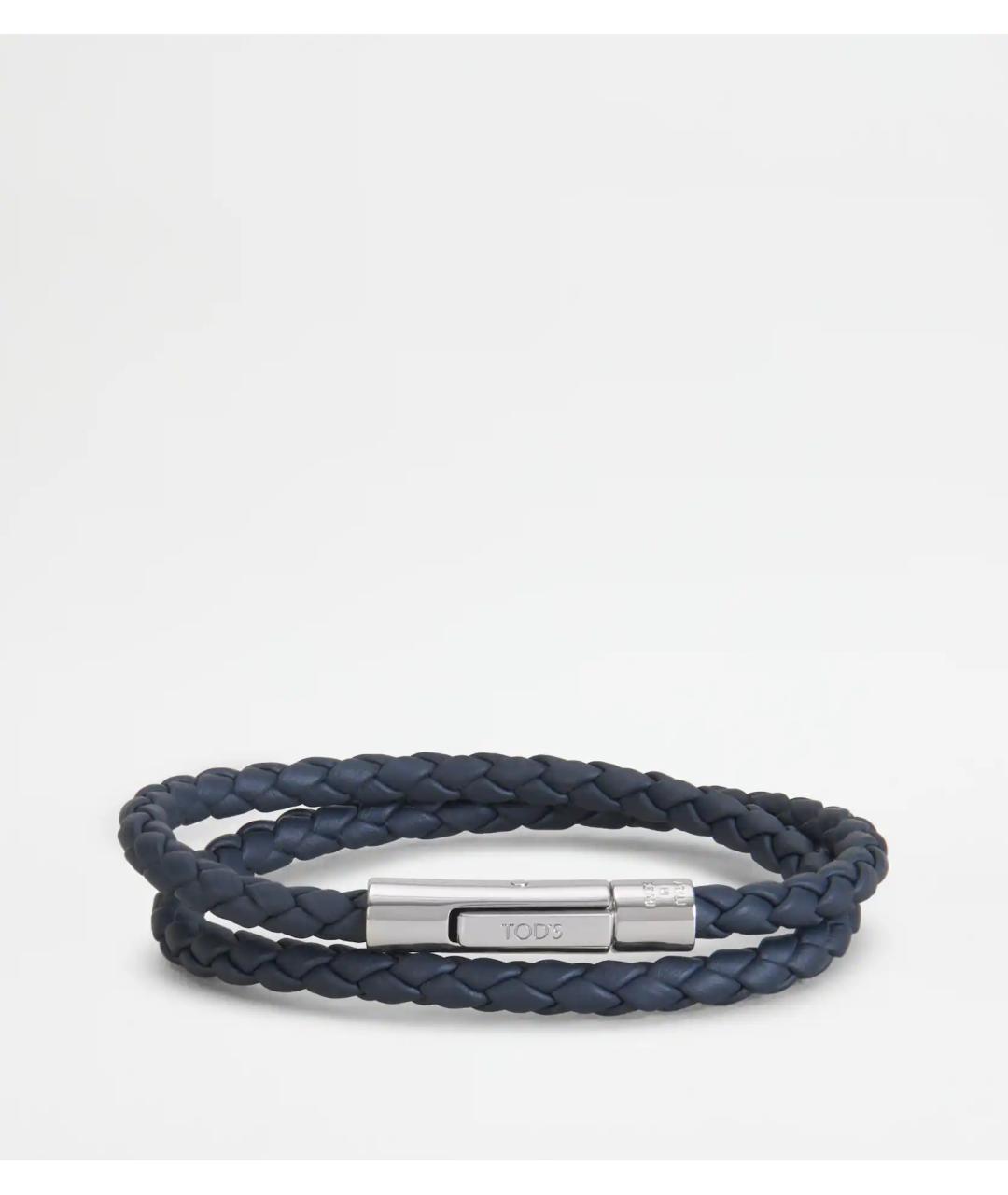 TOD'S Синий кожаный браслет, фото 3