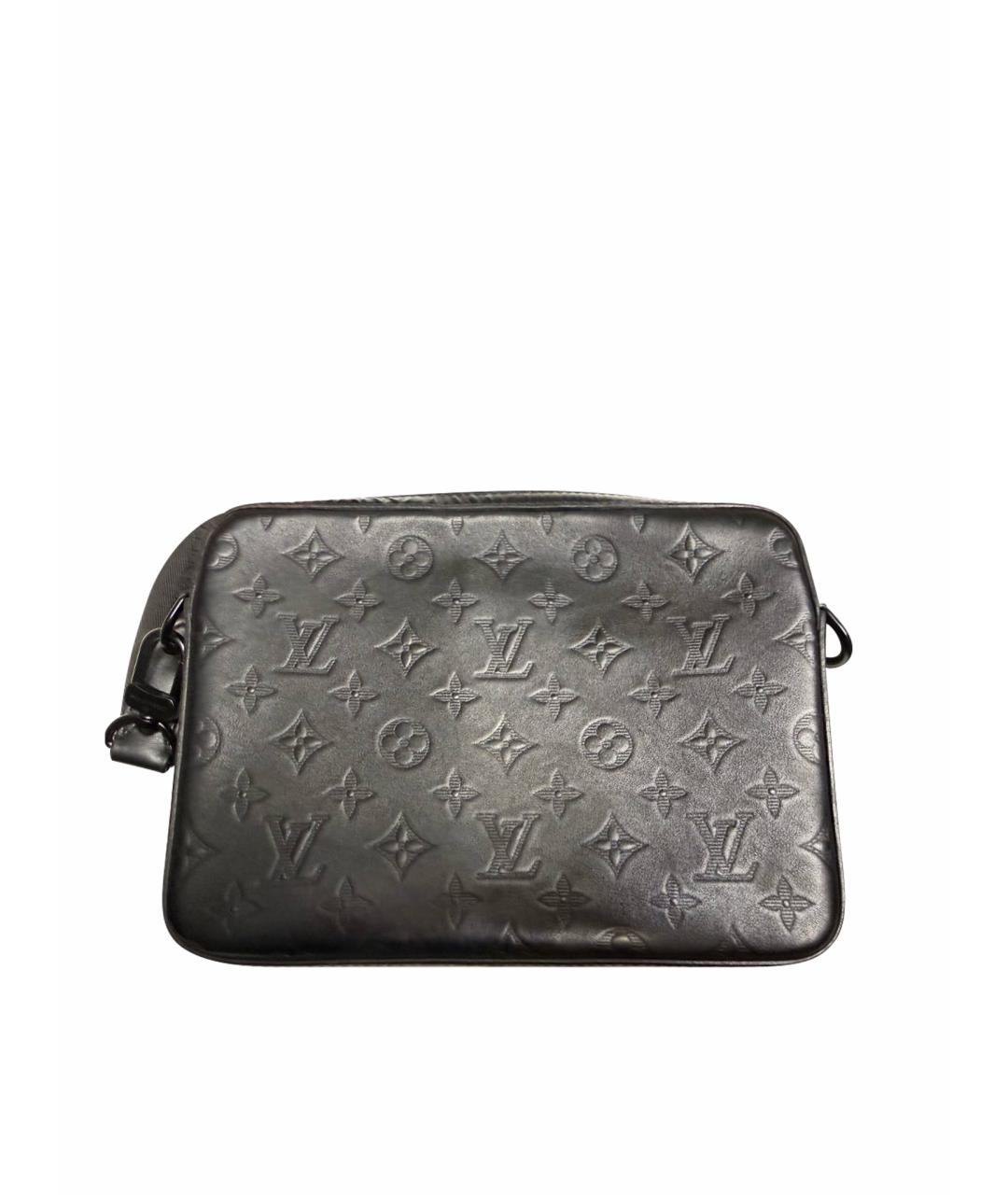 LOUIS VUITTON Черная кожаная сумка на плечо, фото 1