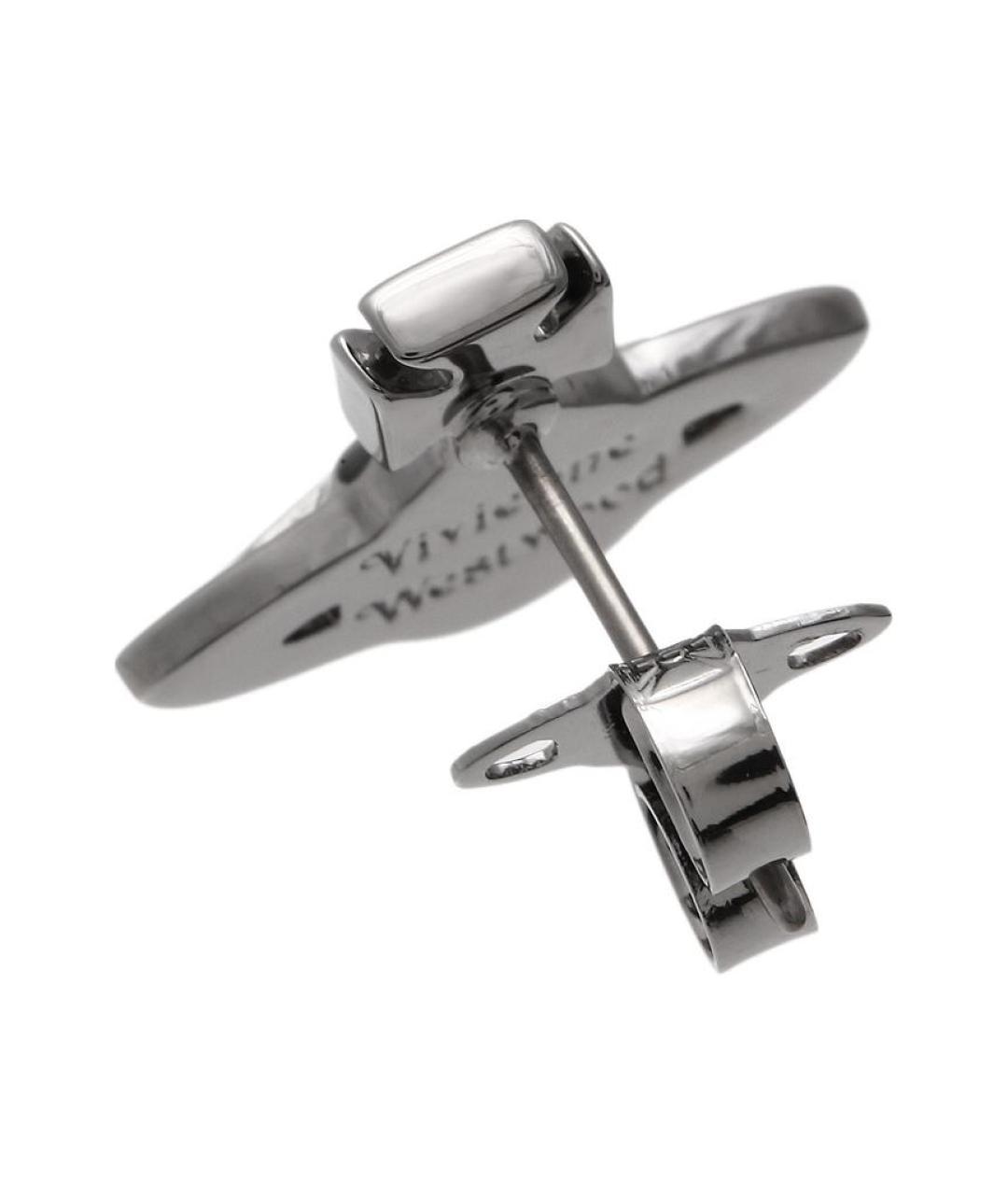 VIVIENNE WESTWOOD Черные латунные серьги, фото 4