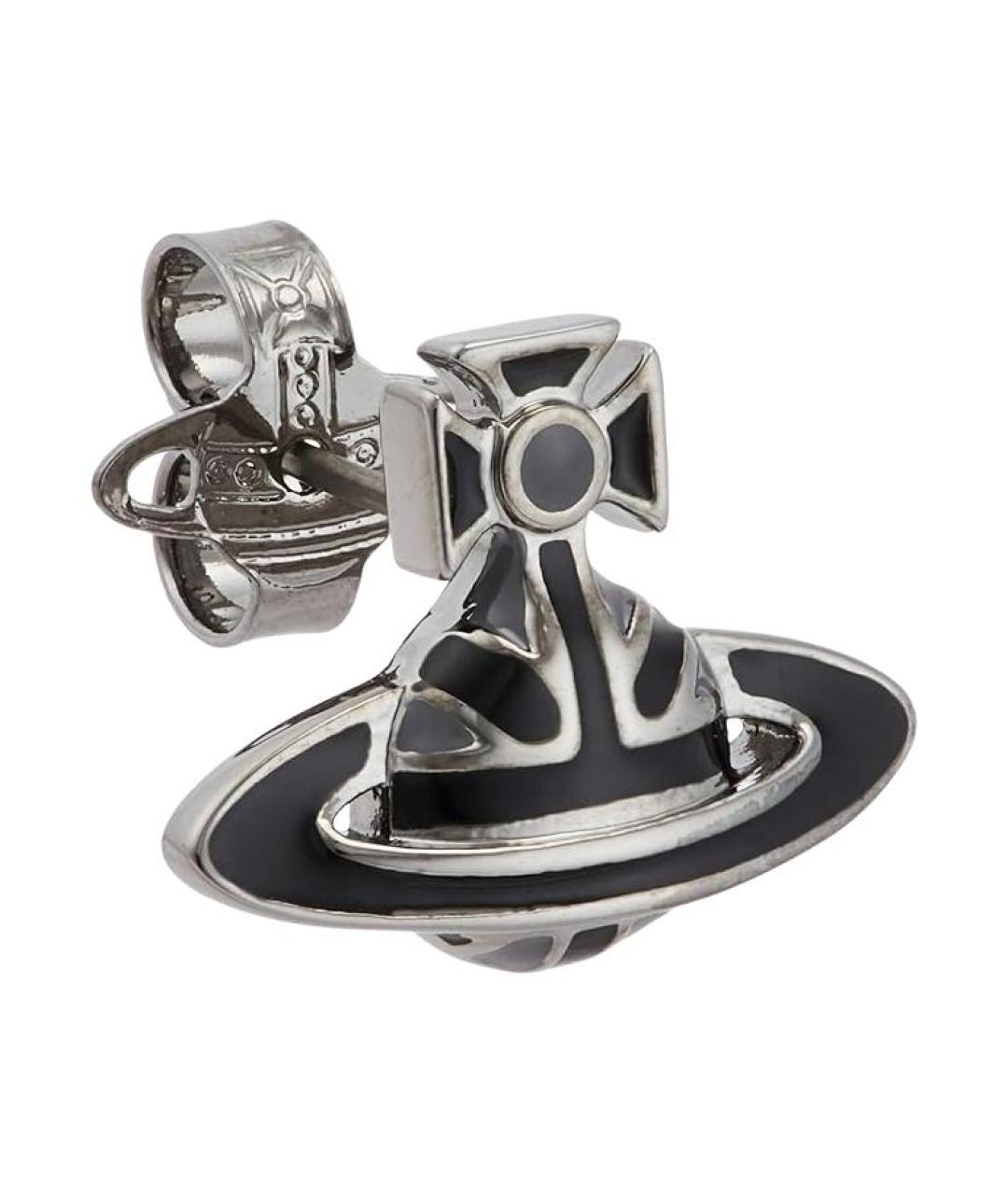 VIVIENNE WESTWOOD Черные латунные серьги, фото 3