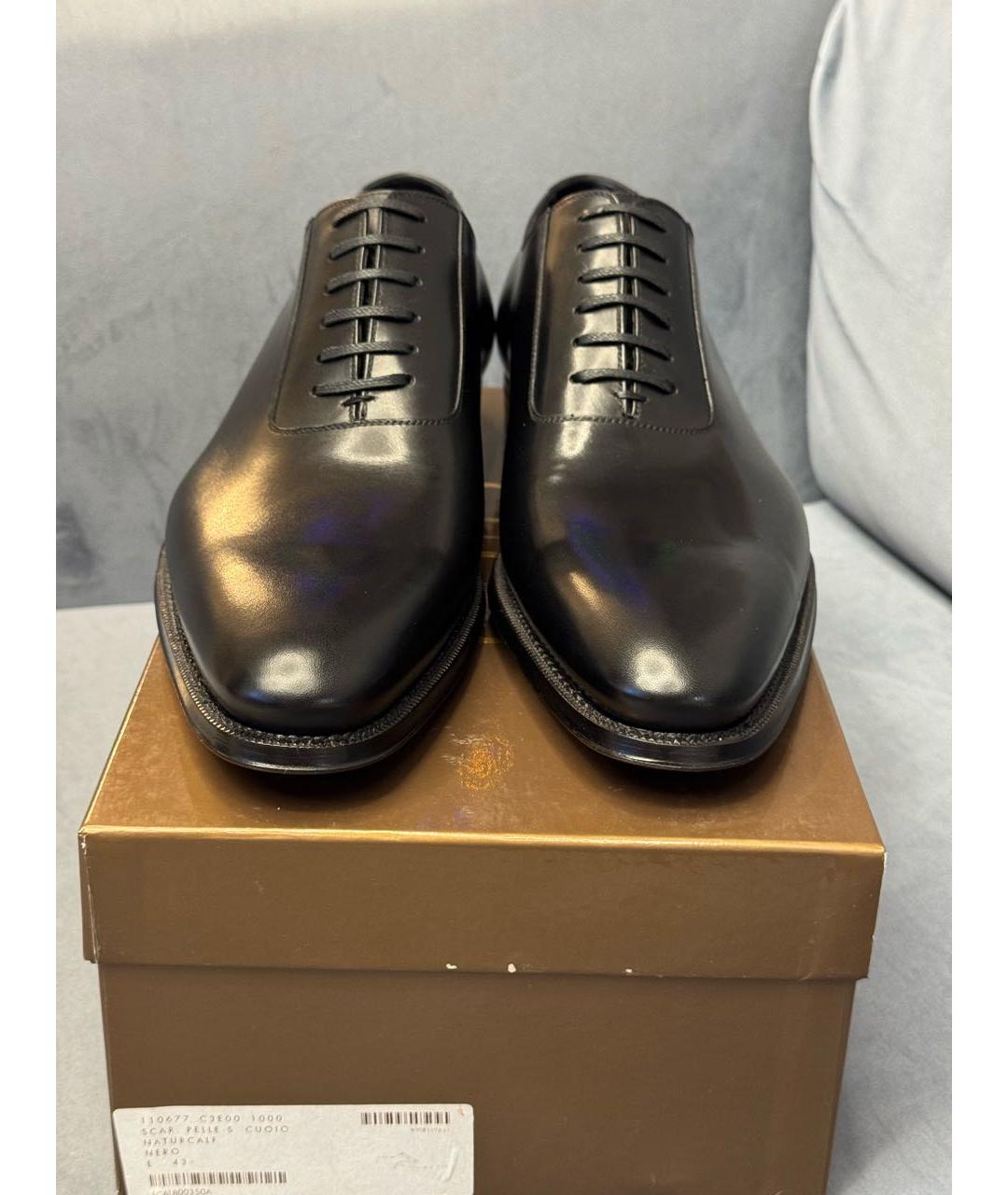 GUCCI Черные кожаные туфли, фото 2