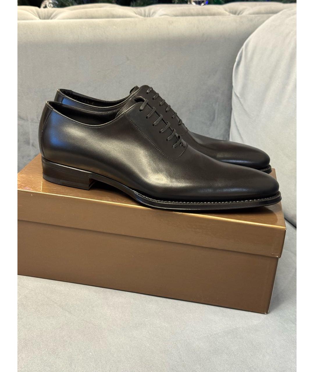 GUCCI Черные кожаные туфли, фото 5