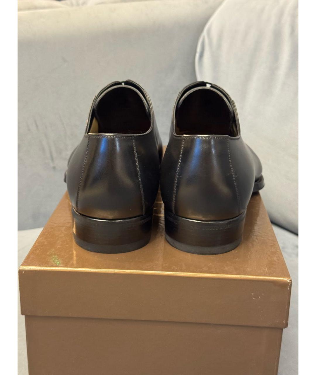 GUCCI Черные кожаные туфли, фото 4