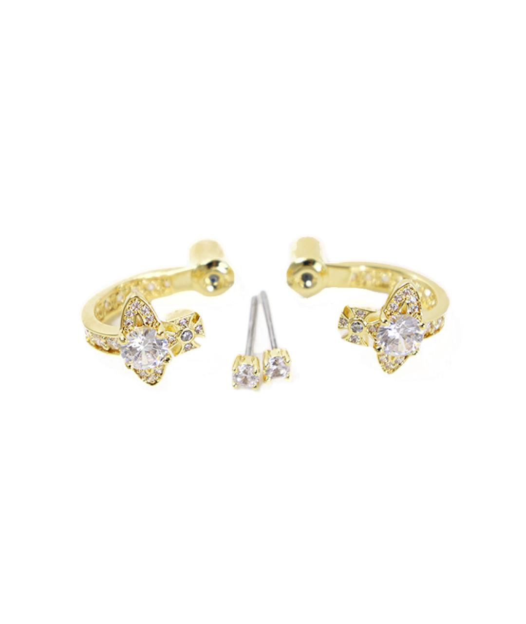 VIVIENNE WESTWOOD Золотые латунные серьги, фото 3