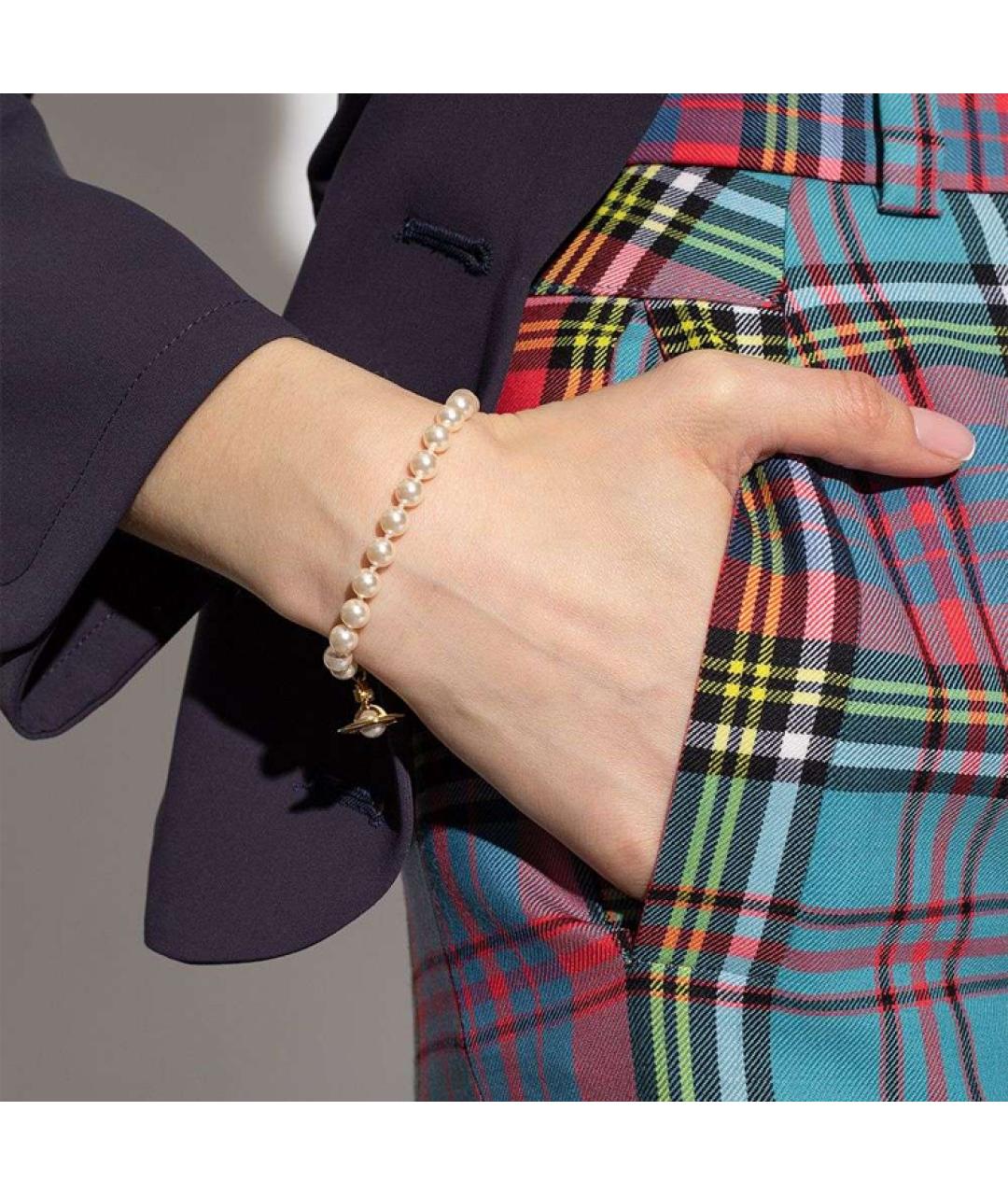 VIVIENNE WESTWOOD Золотой латунный браслет, фото 3