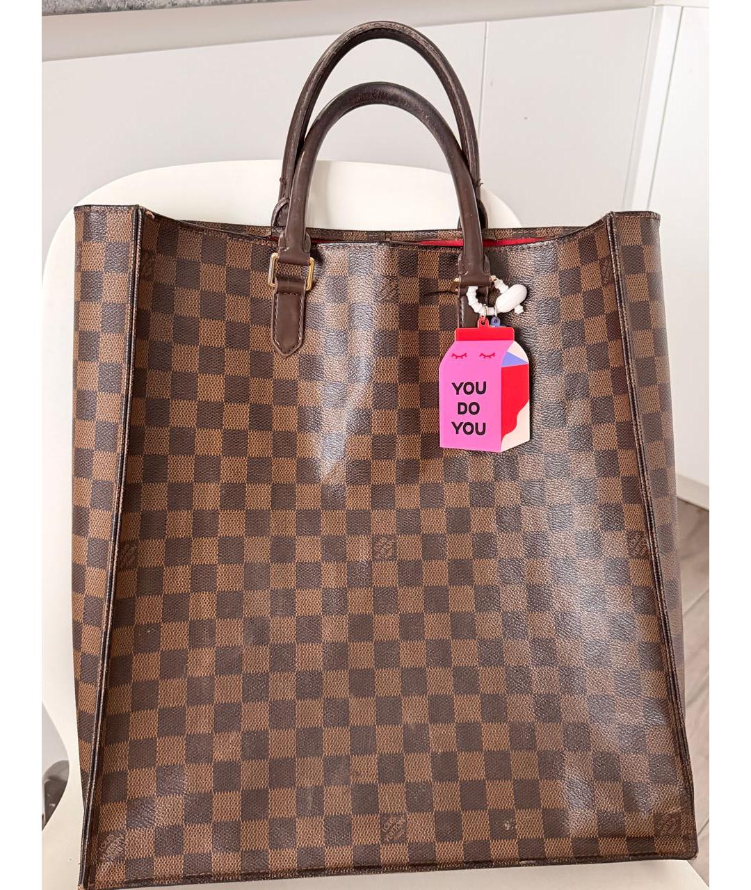 LOUIS VUITTON Коричневая сумка с короткими ручками, фото 2