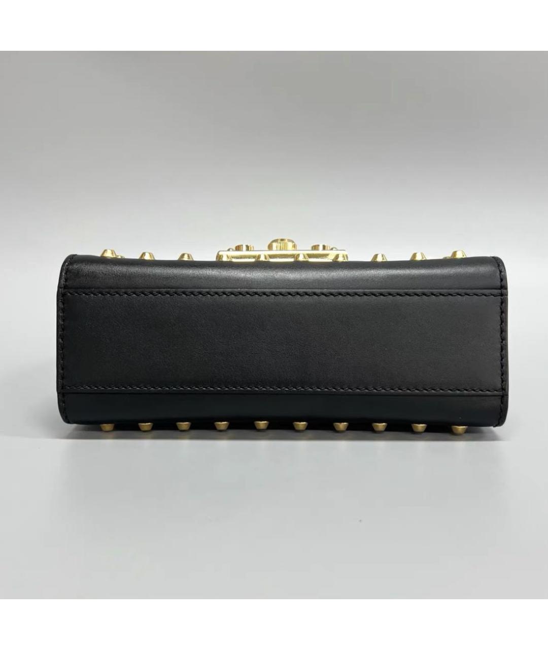 GUCCI Черная кожаная сумка через плечо, фото 4