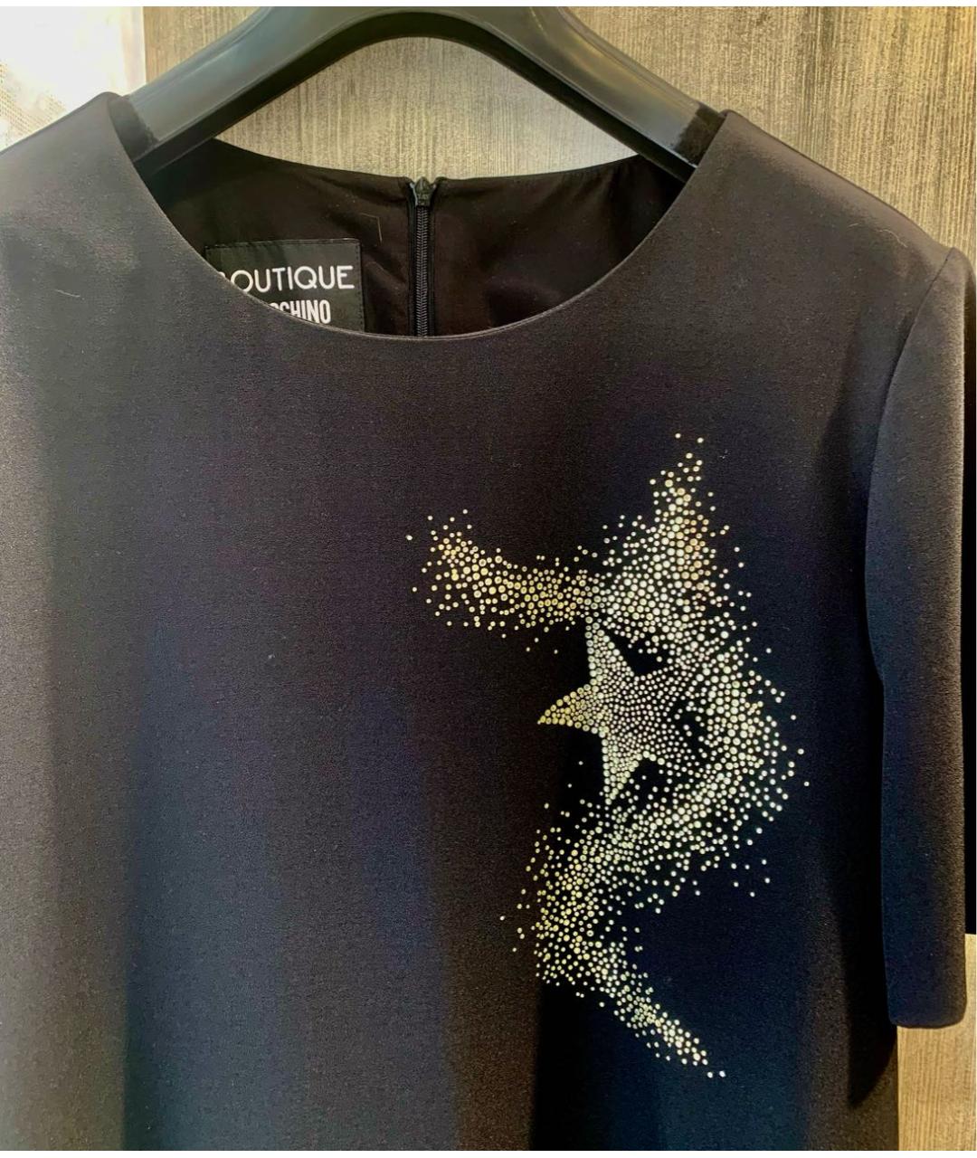 BOUTIQUE MOSCHINO Черное коктейльное платье, фото 3