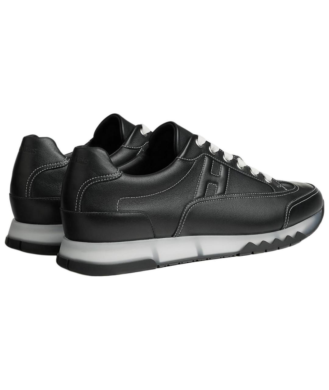 HERMES Черные низкие кроссовки / кеды, фото 3