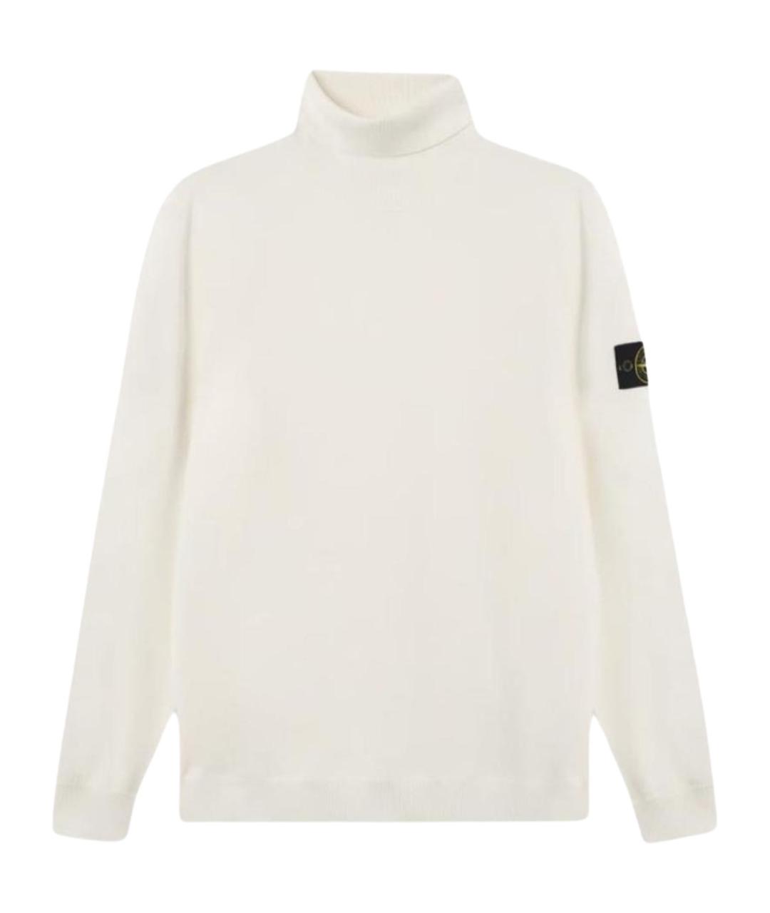 STONE ISLAND Бежевая шерстяная водолазка, фото 1