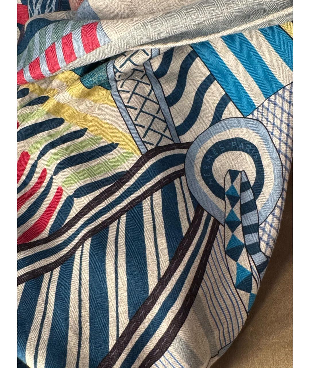 HERMES Мульти кашемировый платок, фото 4