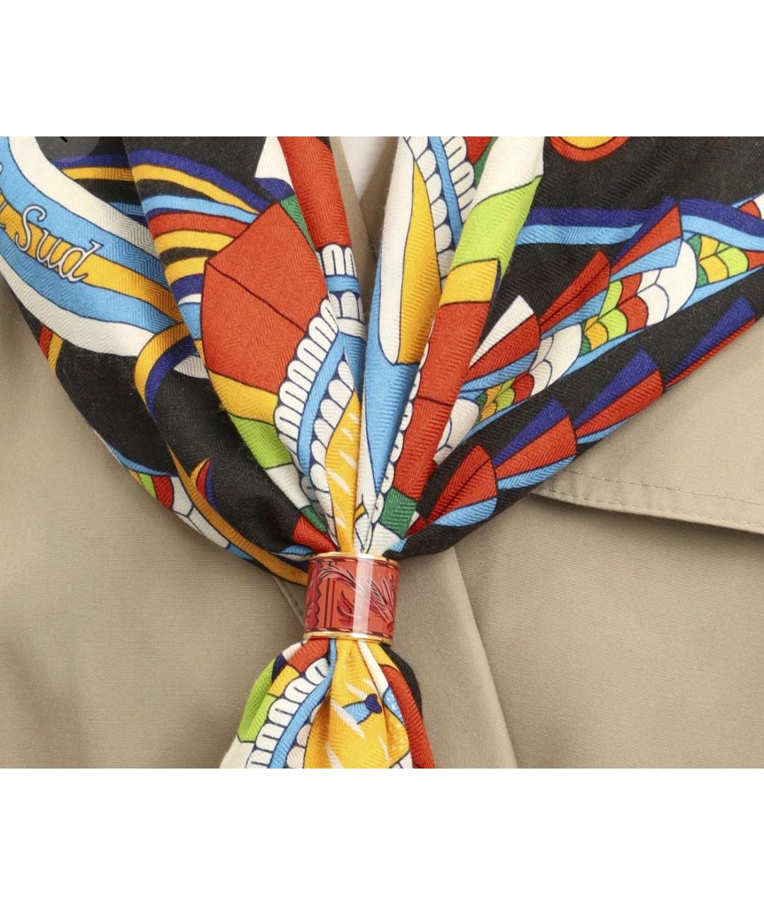 HERMES Красный платок, фото 4