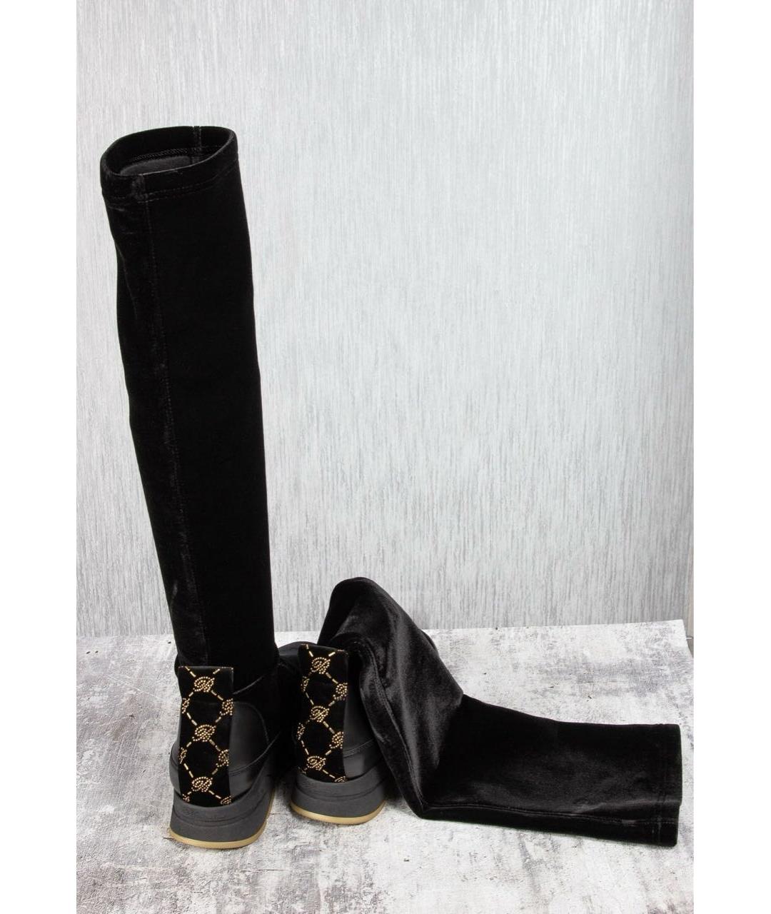 BLUMARINE Черные замшевые сапоги, фото 4