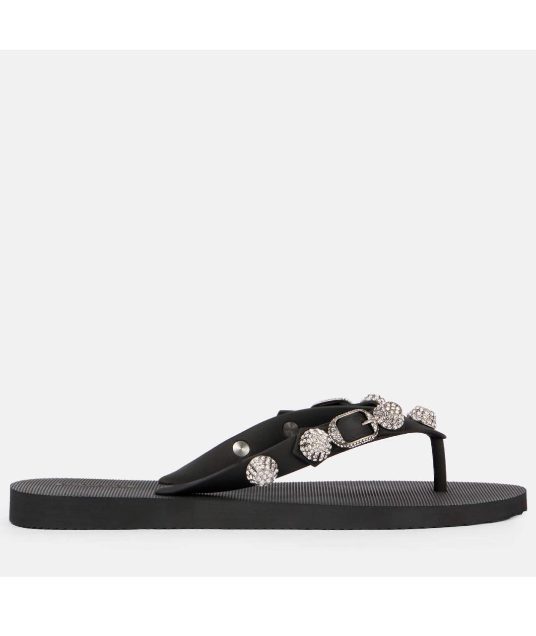 BALENCIAGA Черные шлепанцы, фото 4