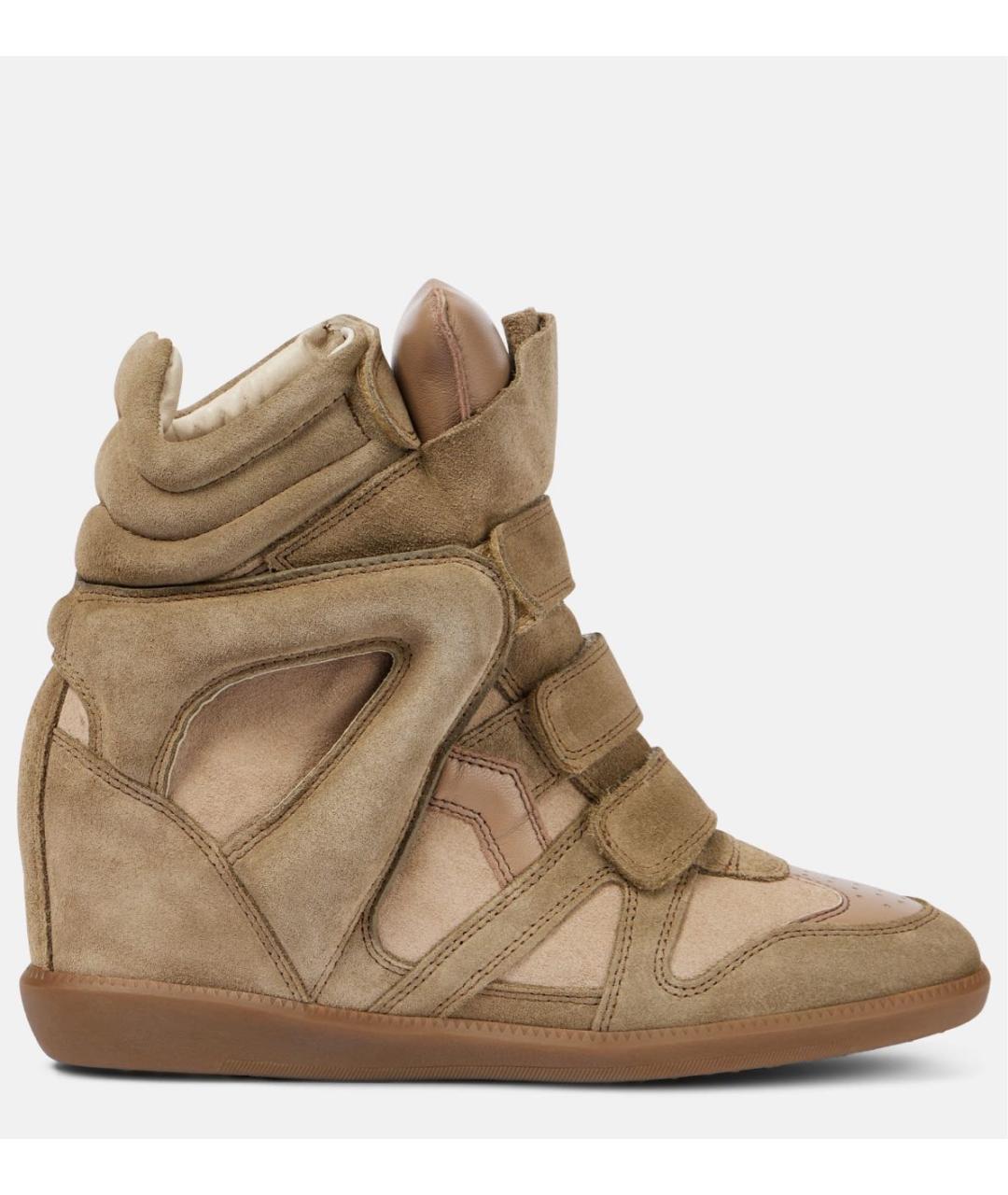 ISABEL MARANT Бежевые замшевые кроссовки, фото 5