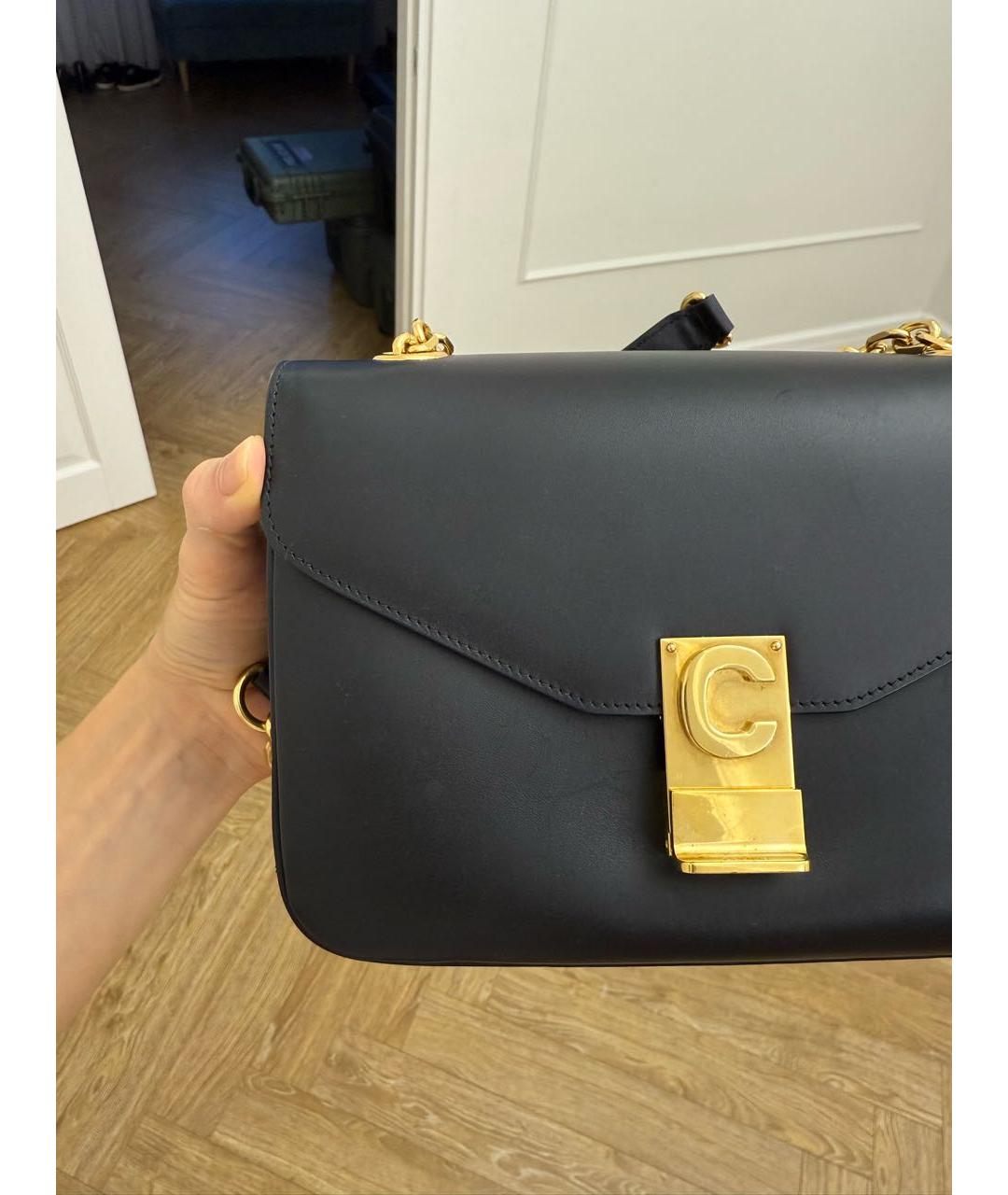 CELINE Черная кожаная сумка через плечо, фото 8