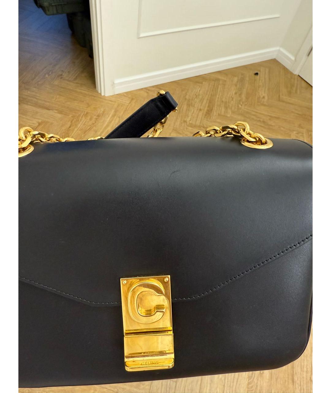 CELINE Черная кожаная сумка через плечо, фото 7