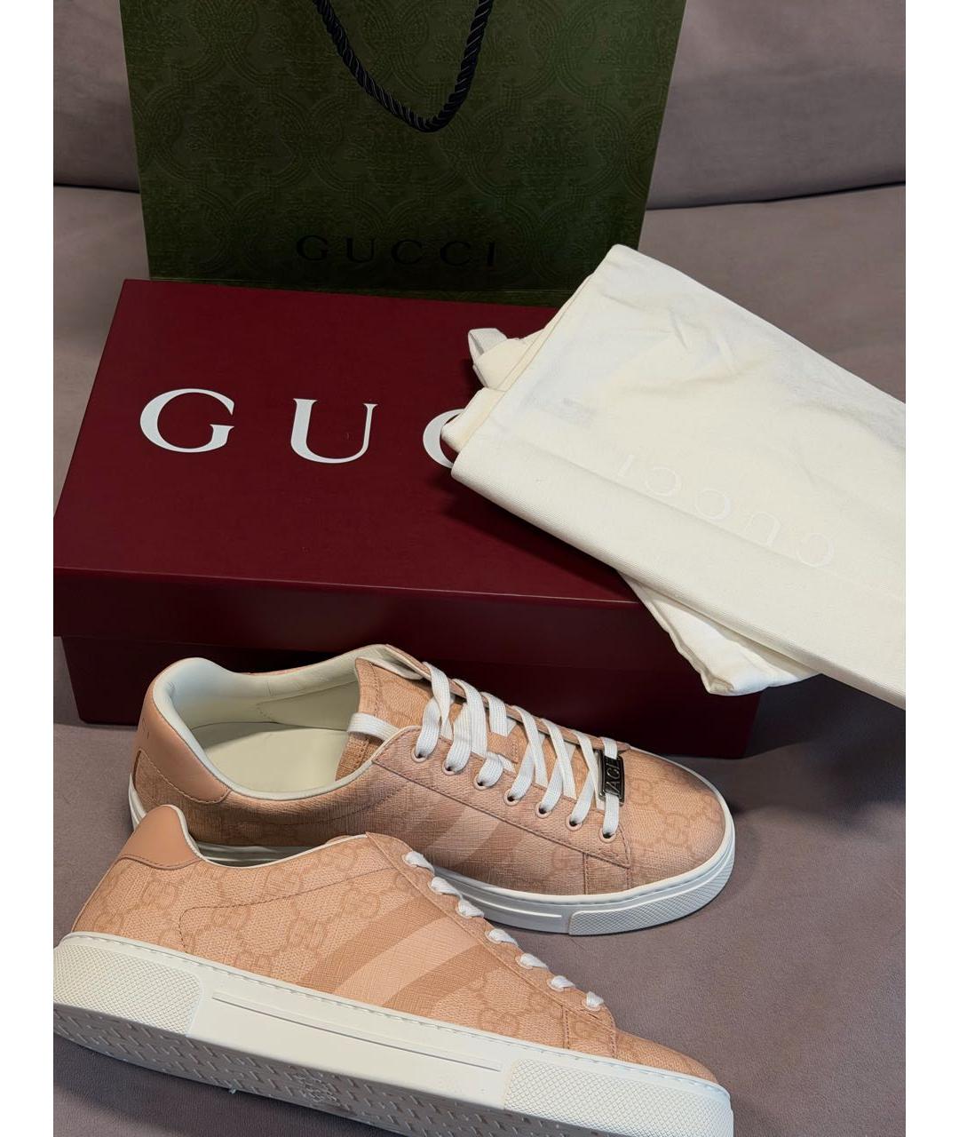 GUCCI Розовые кеды, фото 5