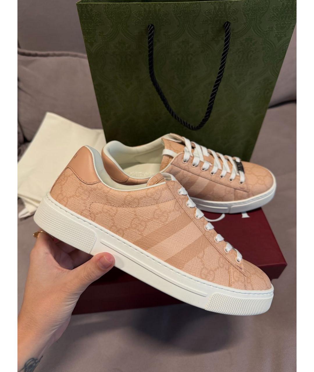 GUCCI Розовые кеды, фото 2