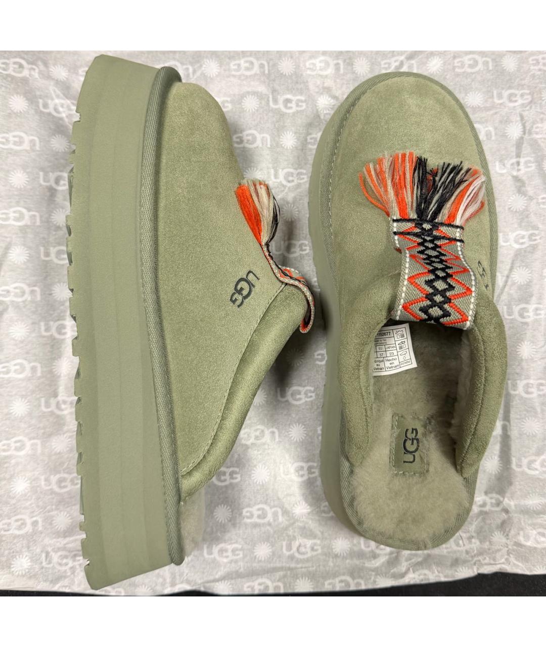 UGG AUSTRALIA Зеленые замшевые сабо, фото 6