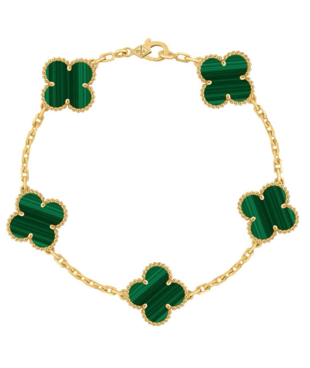 VAN CLEEF & ARPELS Зеленый браслет из желтого золота, фото 1