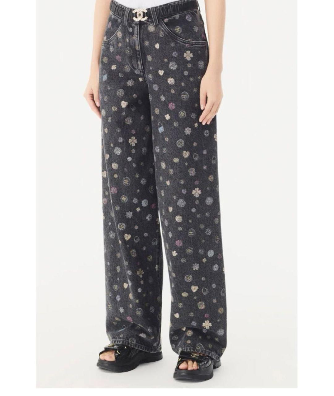 CHANEL Мульти хлопковые прямые джинсы, фото 5