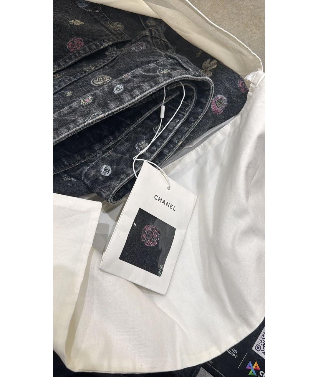 CHANEL Мульти хлопковые прямые джинсы, фото 4