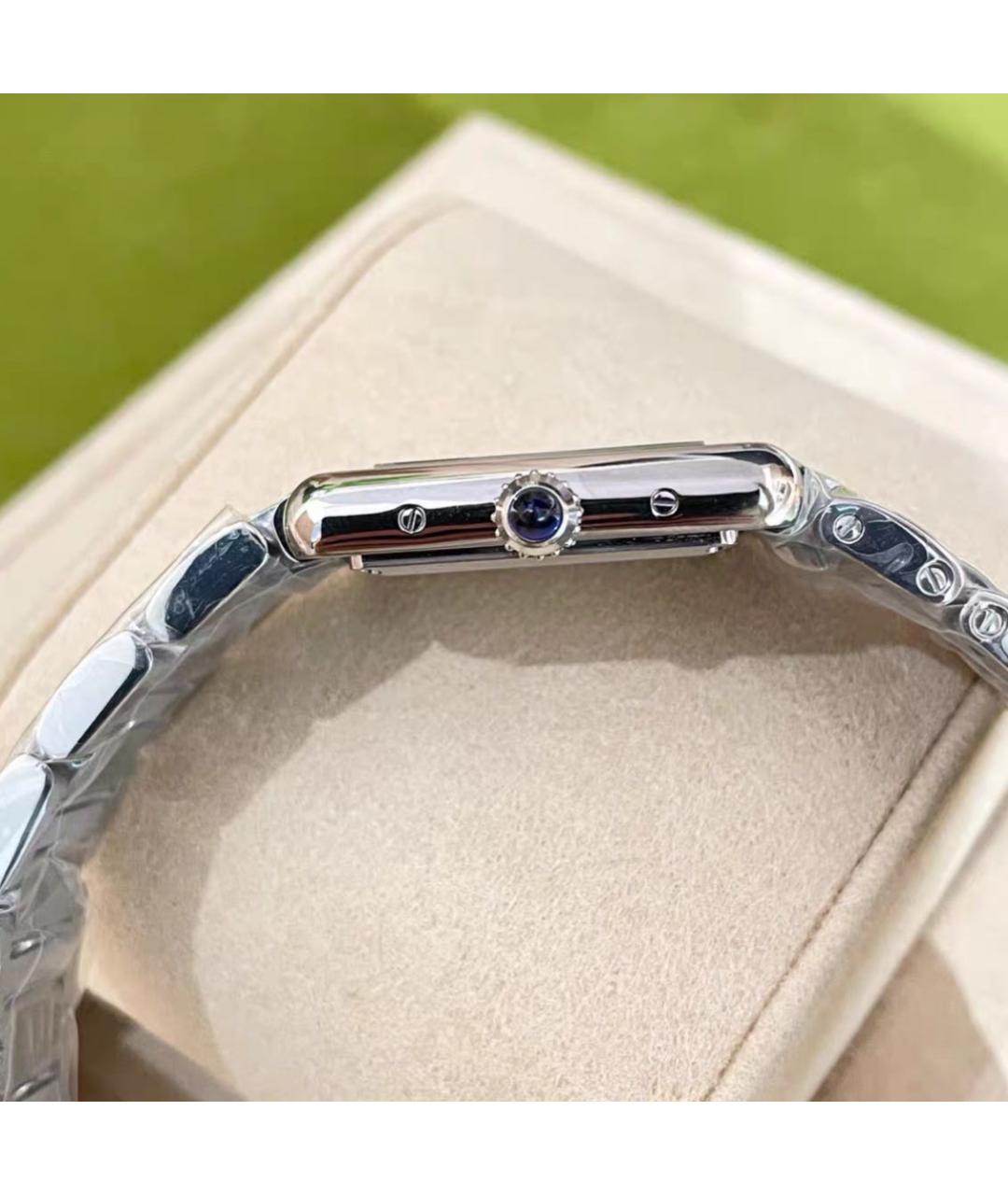 CARTIER Белые металлические часы, фото 5