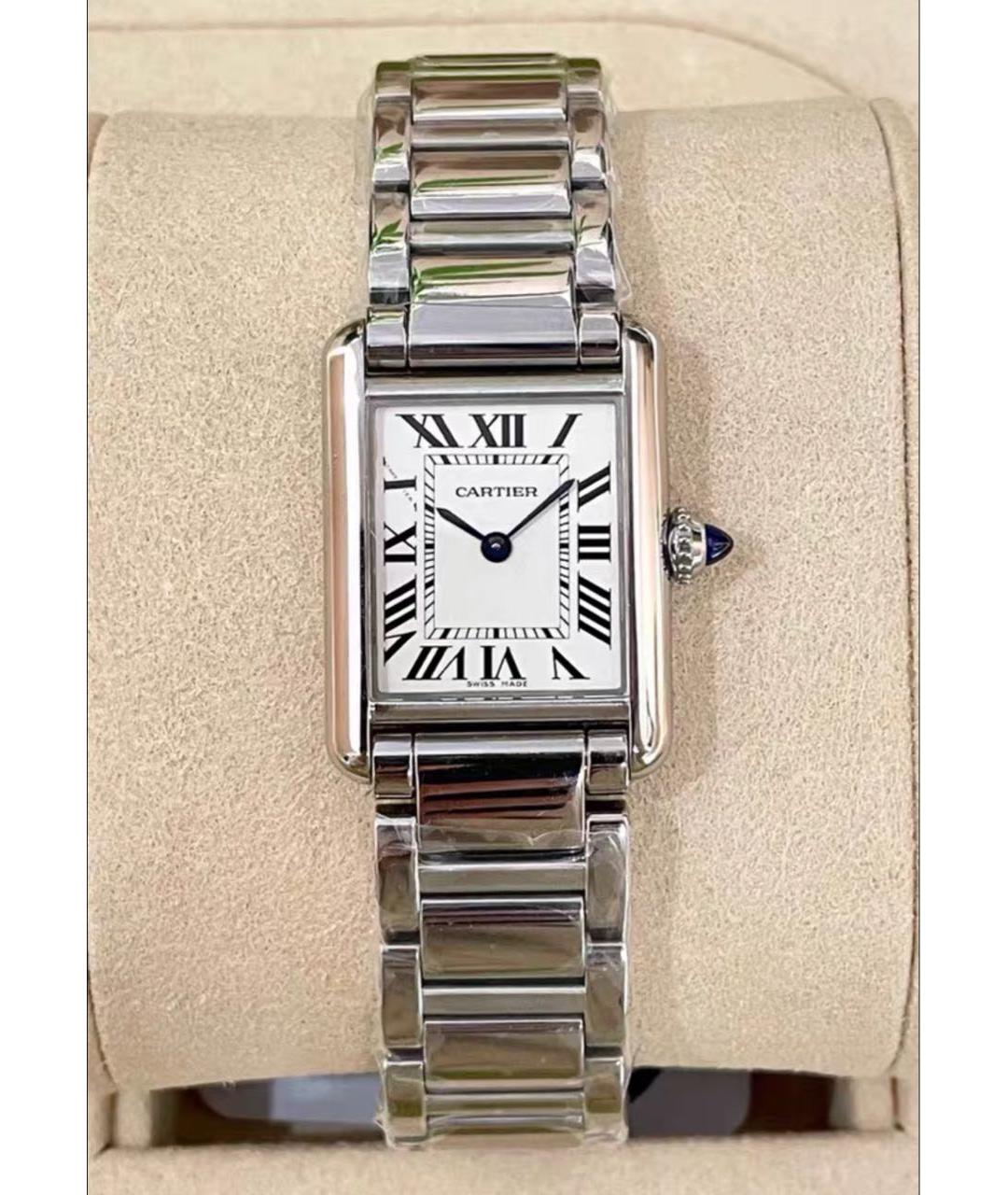 CARTIER Белые металлические часы, фото 2