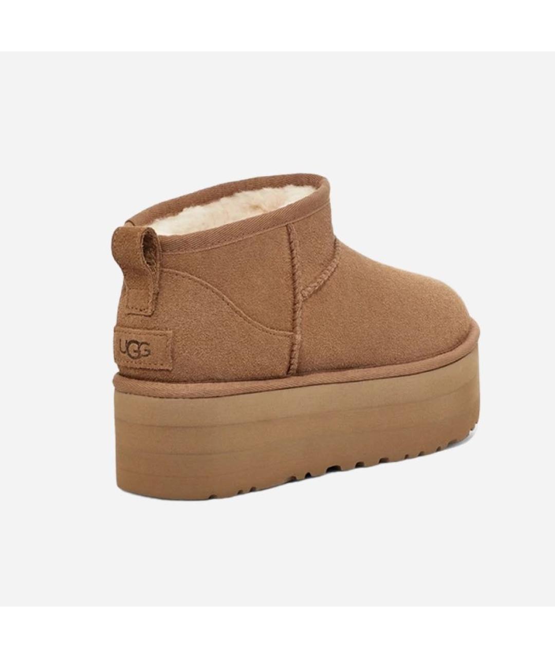 UGG AUSTRALIA Коричневые замшевые ботинки, фото 4