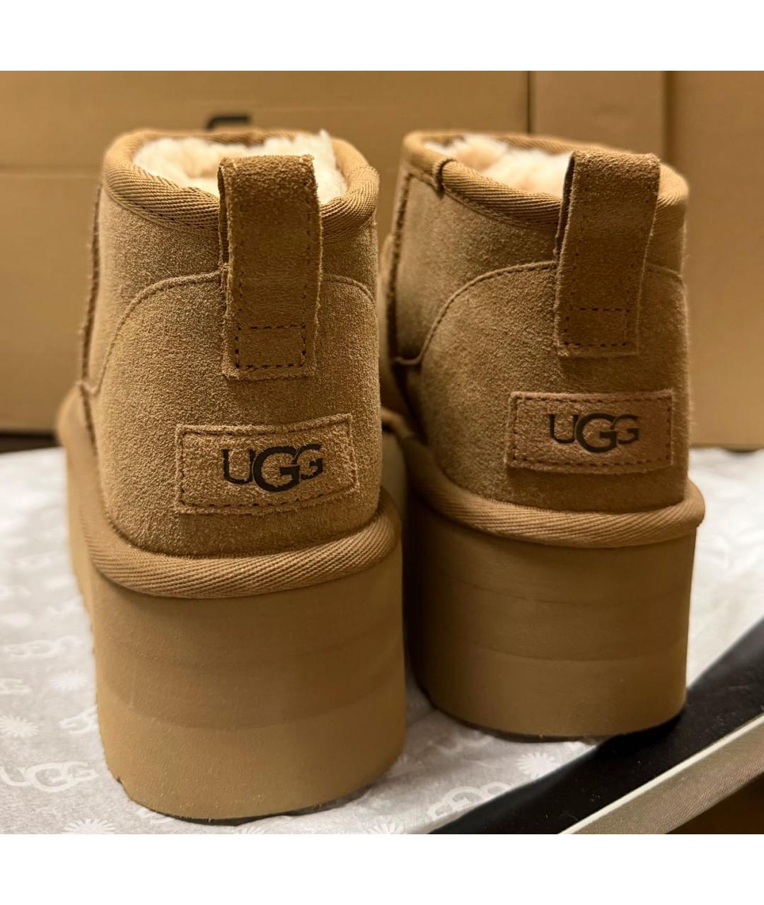 UGG AUSTRALIA Коричневые замшевые ботинки, фото 6