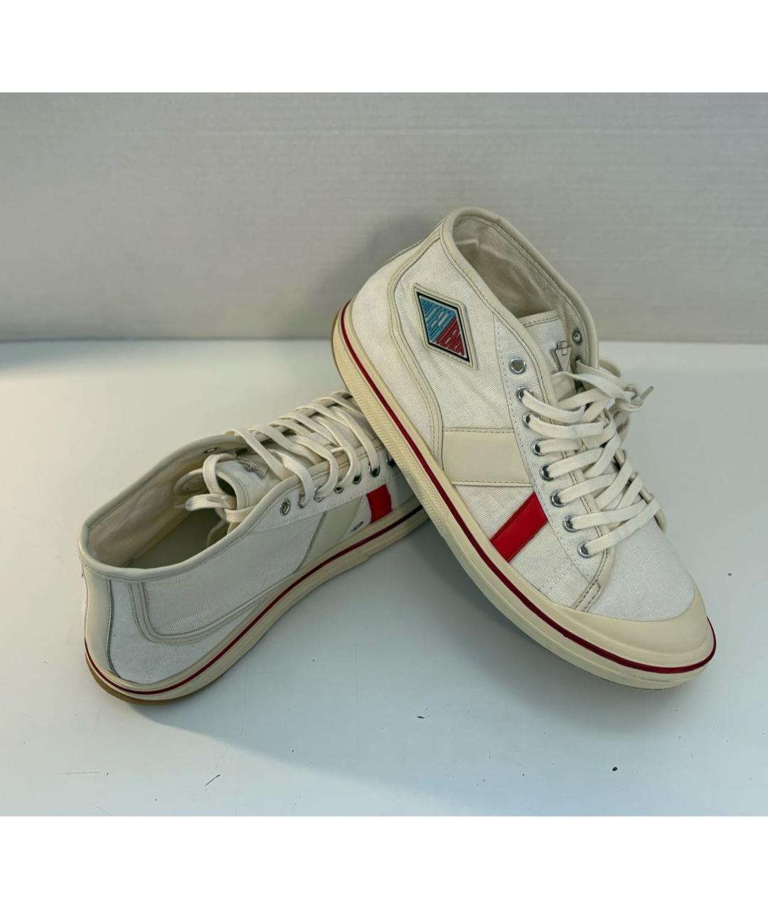 BOTTEGA VENETA Бежевые высокие кроссовки / кеды, фото 6