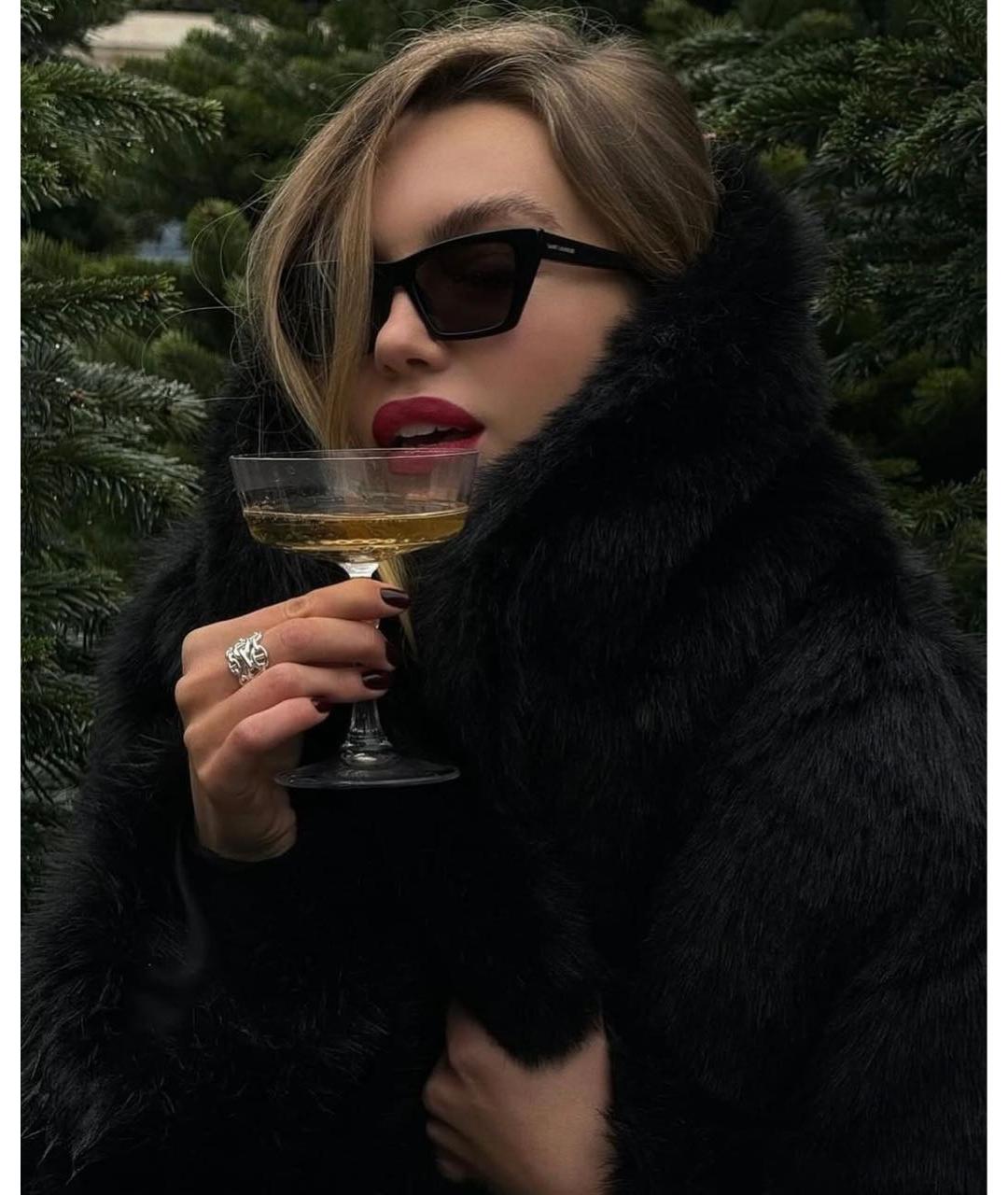 SAINT LAURENT Черные пластиковые солнцезащитные очки, фото 3