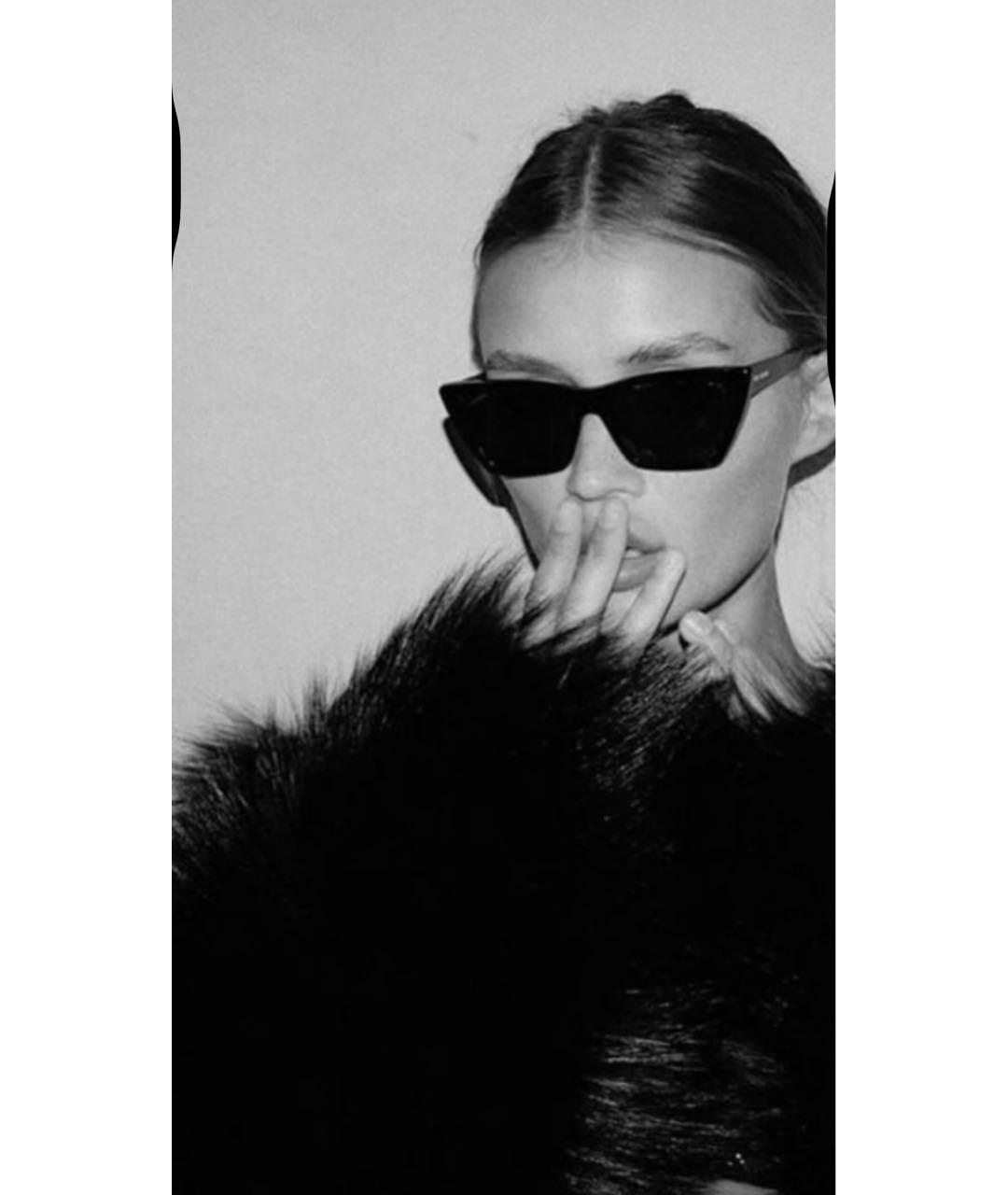 SAINT LAURENT Черные пластиковые солнцезащитные очки, фото 2