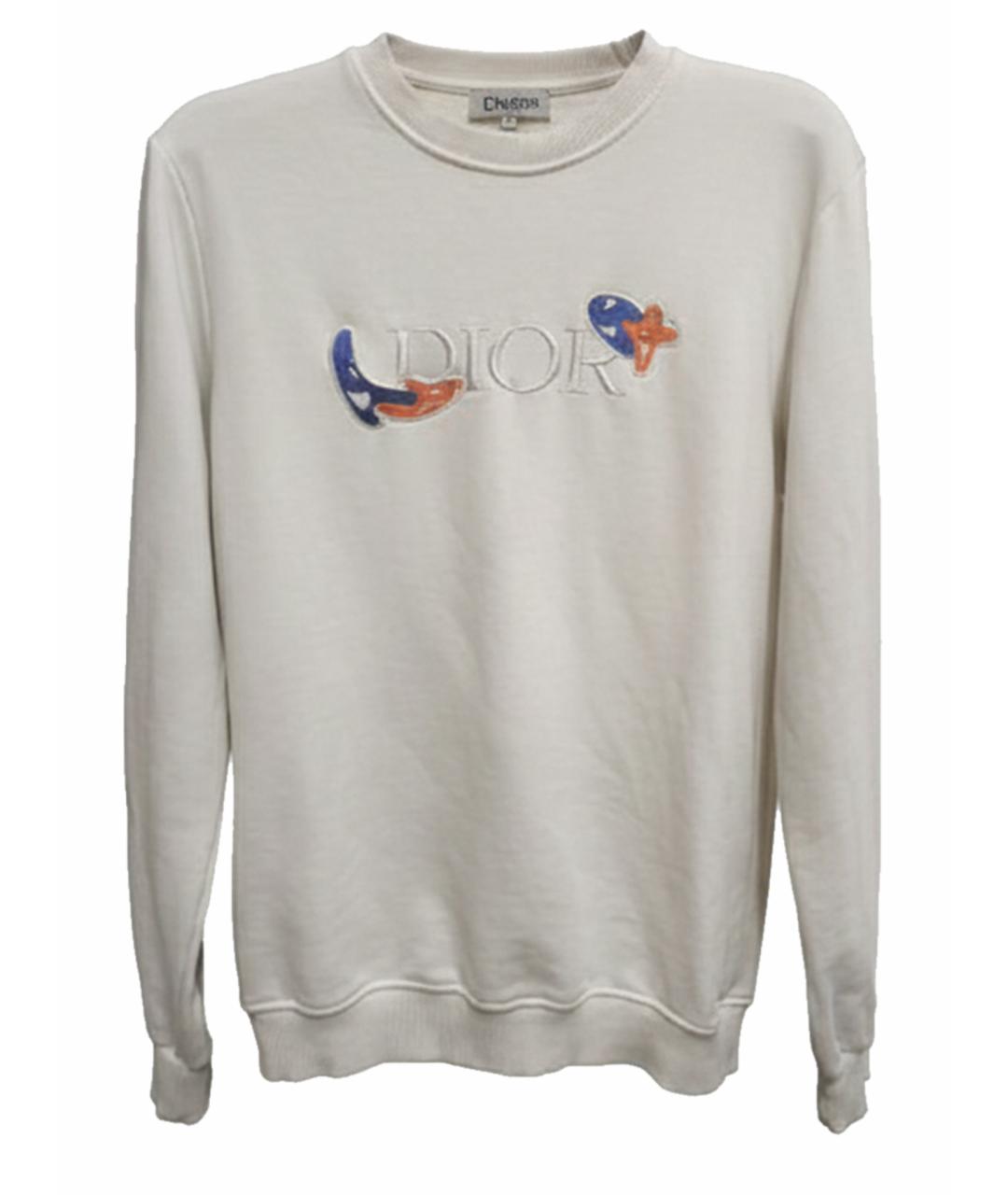 CHRISTIAN DIOR Белый хлопковый джемпер / свитер, фото 1