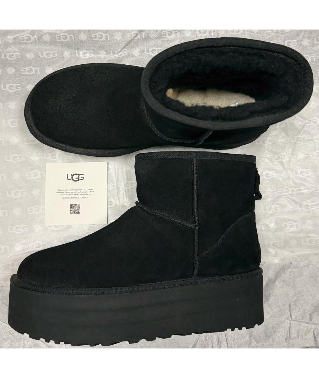 UGG AUSTRALIA Черные замшевые ботинки, фото 5