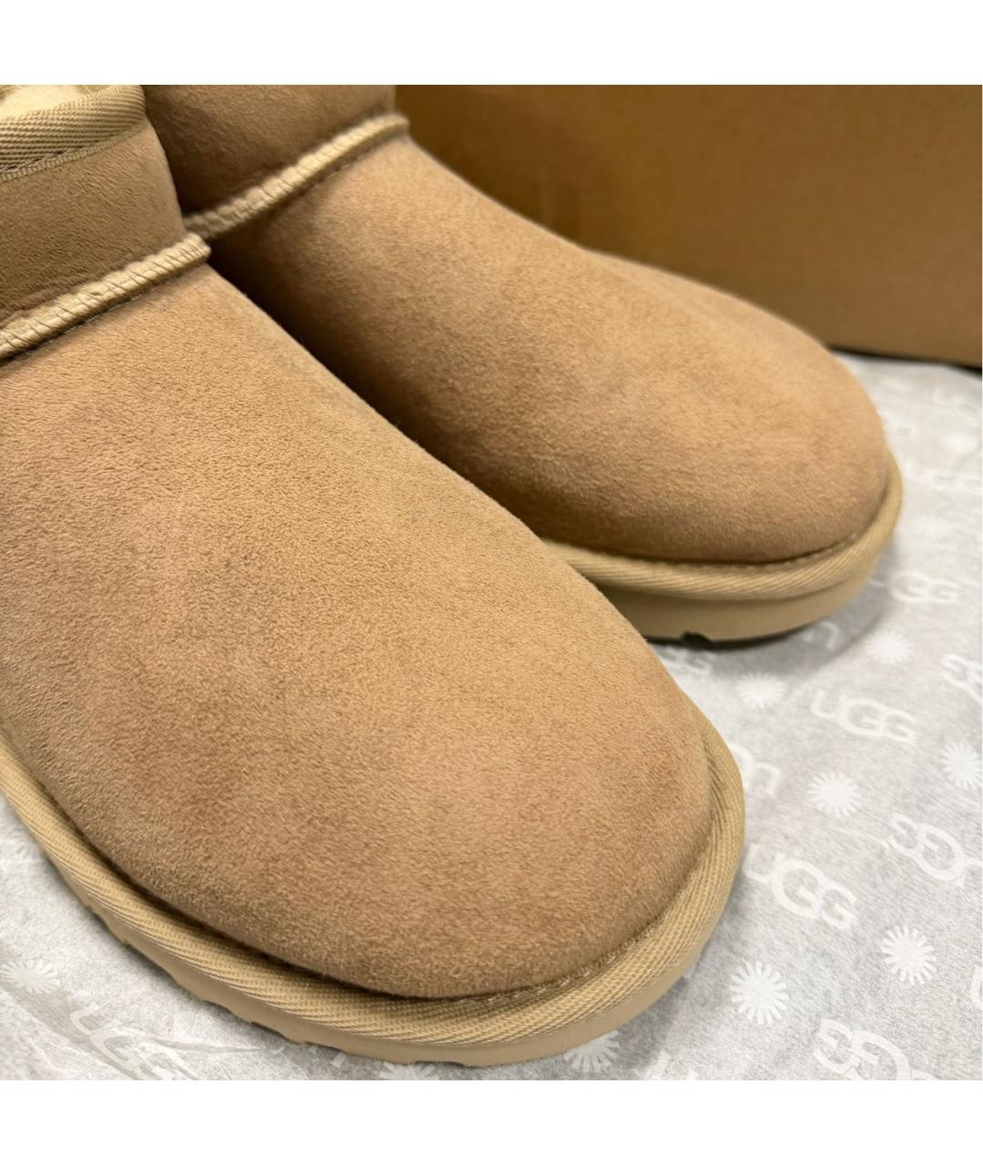 UGG AUSTRALIA Бежевые замшевые ботинки, фото 6