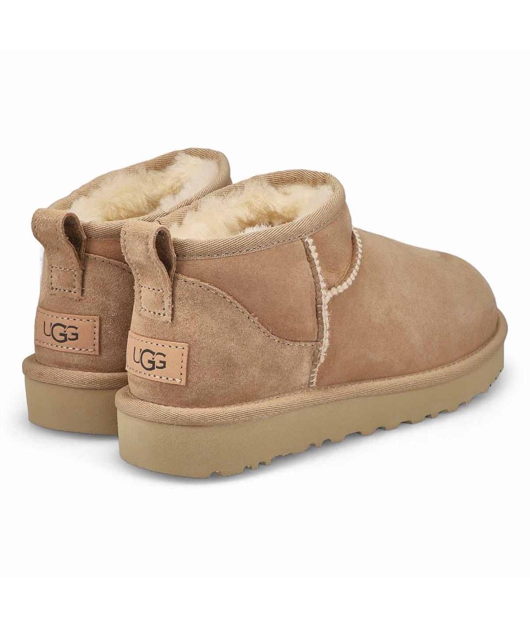 UGG AUSTRALIA Бежевые замшевые ботинки, фото 4